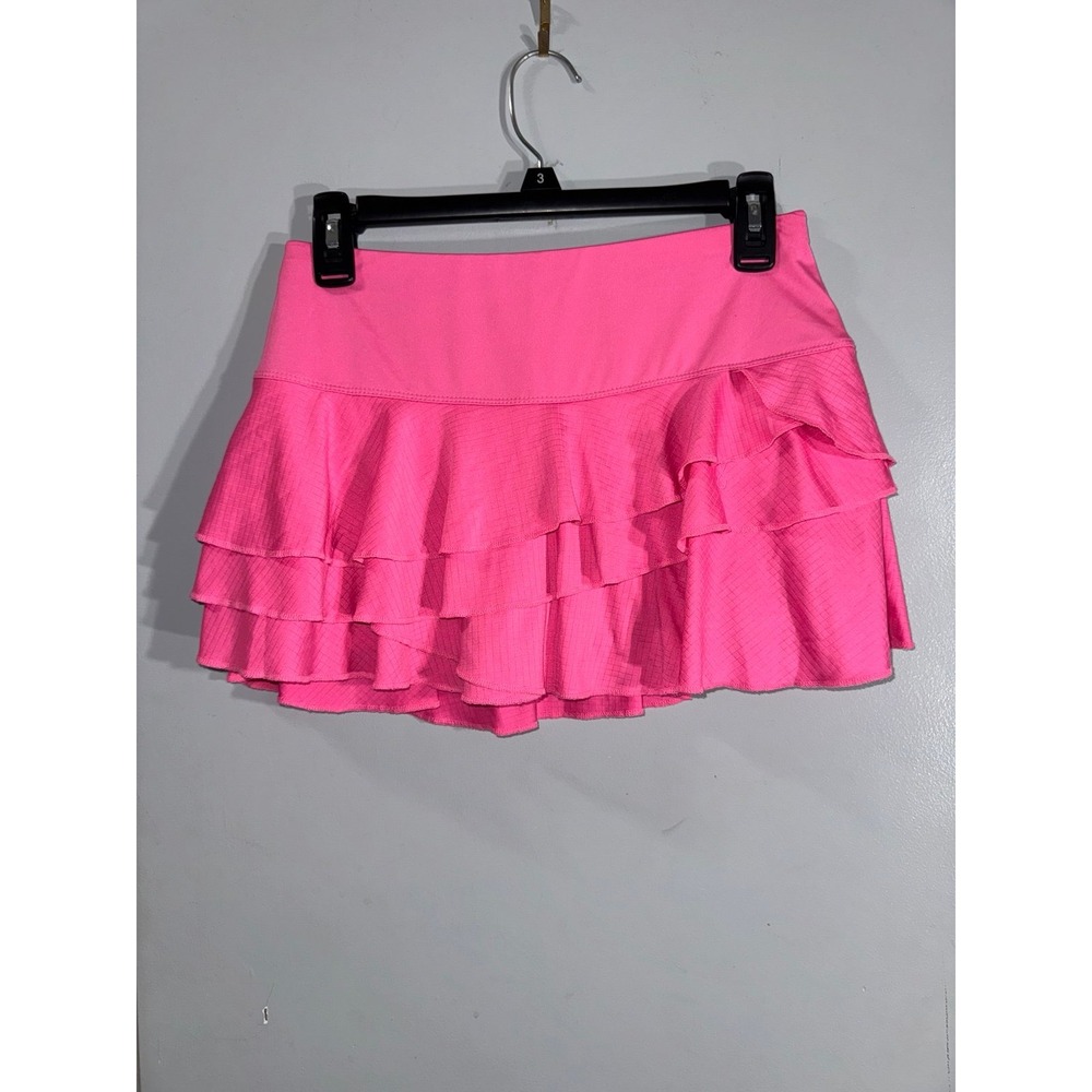 Lucky In Love pink ruffled skort with undershorts‎ and a 4" inseam size small
